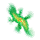 Final state produced by the trained neural cellular automaton, resembling the target lizard